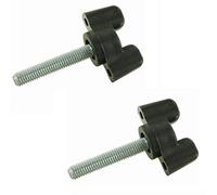 2X VIS PAPILLON A OREILLE TETE PLASTIQUE TIGE ACIER M4 M5 M6 MANCHERON BLOCAGE BRANCARD 4 5 6 MM REGLAGE (M4x50)