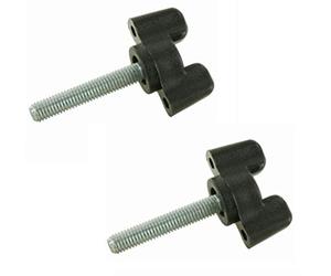 2X VIS PAPILLON A OREILLE TETE PLASTIQUE TIGE ACIER M4 M5 M6 MANCHERON BLOCAGE BRANCARD 4 5 6 MM REGLAGE (M4x50)