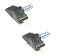 2X VIS PAPILLON TETE PLASTIQUE TIGE ACIER M4 M5 M6 MANCHERON BLOCAGE BRANCARD 4 5 6 MM REGLAGE OREILLE (M6x16)