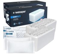 2X Wessper HumiFill Déshumidificateur d'air pour la Maison couleur blanchs Inclus 2 Sachets de 500g