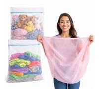 2x XXL Premium Filet à linge 60x90 cm Set Grand - Filet pour machine à laver- Sac à linge en différentes tailles - Sac de lavage & sac à linge avec fermeture éclair