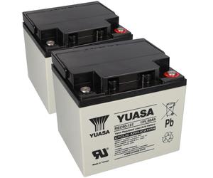 2x Yuasa Batterie Au Plomb REC50-12I Pb 12V 50Ah Pour Golf Trolley Caddy