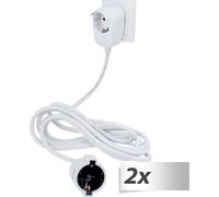 2x1 REV Rallonge Powersplit 5 m blanc