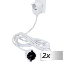 2x1 REV Rallonge Powersplit 5 m blanc