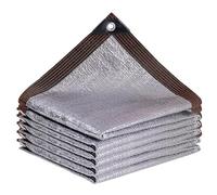 2X11m Argent Filet d'ombrage en Aluminium réfléchissant 99% Protection UV | Voile d'ombrage Respirant Toile isolante thermique avec œillets,pour balcon,terrasse,jardin,potager,carport,serre,Voiture