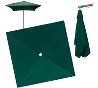 2x2 2.5x2.5 3x3.0m Auvent De Parasol, Tente De Parasol De Patio Carrée, Housse De Remplacement À 4/8 Baleines, Couverture Supérieure De Parasol(Green,3x3m/9.8ftx9.8ft)