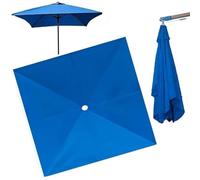 2x2 2.5x2.5 3x3.0m Auvent De Parasol, Tente De Parasol De Patio Carrée, Housse De Remplacement À 4/8 Baleines, Couverture Supérieure De Parasol(Blue,3x3m/9.8ftx9.8ft)