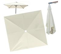 2x2 2.5x2.5 3x3.0m Auvent De Parasol, Tente De Parasol De Patio Carrée, Housse De Remplacement À 4/8 Baleines, Couverture Supérieure De Parasol(Off-white,3x3m/9.8ftx9.8ft)