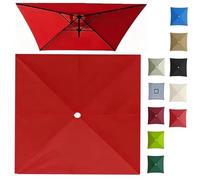 2x2M 2.5x2.5M 3x3.0M Auvent De Remplacement Pour Parasol Carré Couverture Supérieure De Parasol Extérieur, Housse De Rechange 4/8 Baleines(Red,3x3m/9.8ftx9.8ft)