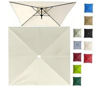 2x2M 2.5x2.5M 3x3.0M Auvent De Remplacement Pour Parasol Carré Couverture Supérieure De Parasol Extérieur, Housse De Rechange 4/8 Baleines(Off-white,3x3m/9.8ftx9.8ft)