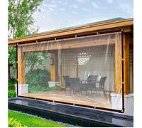 2X2M Bâche Transparente Avec Œillets Bâche De Couverture Imperméable En Polyéthylène Idéale Comme Bâche De Serre Rideau D'Extér