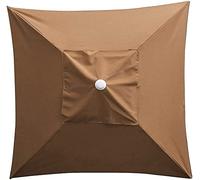 2x2m Square Umbrella Replacement Canopy 4 Ribs UV Waterproof(Khaki)