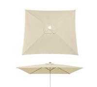 2x3m 3X3 2X2 Auvent De Rechange, 4 6 8 Baleines Toile De Remplacement De Parasol Rectangulaire/Carré, Polyester Imperméable U30+ Respirant Lavable, Housse Pour Jardin Terrasse Plage(Beige,192X192cm)