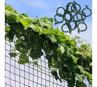 2x75 m Filet à grimper pour tomates et concombres et plantes grimpantes - noir - 100 clips pour plantes