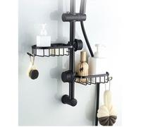 2xPorte-Savon Pour Barre de Douche, Porte-Savon de Douche, Étagère de Douche Sans Perçage Avec Crochet, Panier de Douche, Porte-Sa