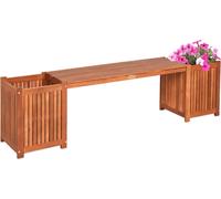 3.00 Banc de plantes VANDA en acacia - env. 150 x 30 x 40 cm - Banc de plantes en bois Banc de plantes