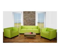 Mendler Canapé 3 places Lille – similicuir – vert clair