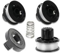 3+1+1 PCS Bobines de Fil Bobine,Capuchon de Bobine Tondeuse,Capuchon de Tondeuse à Gazon Bobine de Remplacement,Compatible avec Black + DEC tondeuse gl250, gl310, gl360