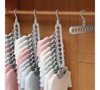 3/1 pièce Cintre rotatif à 9 trous pour placard, organisateur de placard efficace, idéal pour la décoration de vacances, le rangement de la maison et du dortoir, parfait pour les robes, les pantalons,