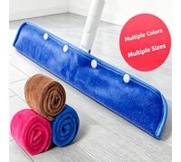3/1 pièce Housse de raclette en microfibre épaissie améliorée, tampon de serpillière en polaire de corail hautement absorbant et réutilisable, tampon de remplacement pour nettoyage de sol à double usa