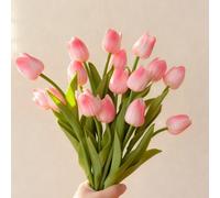 3/10 pièces Ensemble de tulipes artificielles premium, bouquet au toucher réaliste, convient pour la décoration de la maison, l'arrangement de mariage, la fête, la Saint-Valentin, la chambre, le bouqu