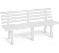 3.12 Banc de jardin ORCHIDEA en plastique - env. 145 x 49 x 74 cm - couleur : blanc