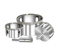 3-160MM Forets enduits de diamant Scie-trou en verre Granit Opener Bits Bead Dresser Diamond Hole Opener, Silver, 160mm