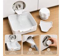3/2 pièces Ensemble d'outils auxiliaires de drainage de machine à laver, comprend un bac à eaux usées, un entonnoir de drainage universel et un outil d'ouverture du couvercle du filtre, utilisé pour l