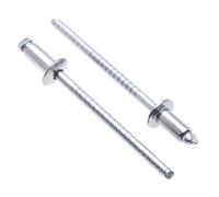 3.2mm x 8mm Rivets Aveugles en Acier Inoxydable A2, Lot de 100 - Rivets AISI 304 Pour Métal, Rivets Aveugle à Tête Bombée, Pop Rivets pour Carrosserie, Fixation en Métal - Pousser les Rivets