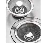 3,3 pouces Passoire d'évier en acier inoxydable avec poignée et bouchon, panier-filtre en maille durable, protecteur d'évier, collecteur de déchets alimentaires, accessoire de cuisine essentiel, entre