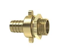 3/3 Raccord de tuyau G 1 1/4 AG x 32 mm, écrou 1 1/2 à joint plat, finition légère, laiton vierge.