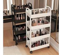 3/4/5 étages Organisateur de maquillage noir - Chariot de rangement de maquillage rotatif à 360°, Étagère de rangement multicouche pour produits de soins de la peau, Convient pour la salle de bain, la