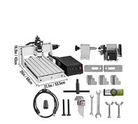 3/4 axes CNC routeur graveur 6040/3040/3020 USB fraiseuse 3D PVC gravure sculpture Machine travail du bois,Haute Stabilité(4 Axis CNC 3040)