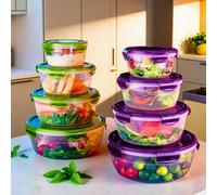 3/4 paquets de contenants de stockage alimentaire, contenants de préparation de repas empilables et étanches, boîtes de rangement alimentaire résistantes aux odeurs pour le réfrigérateur, la cuisine e