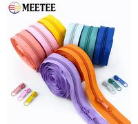 3 # 5 # Ruban de fermeture éclair en nylon arc-en-ciel avec curseurs, 5/10/20M, fermetures éclair au mètre, kit de réparation pour sacs et fournitures WineRed