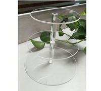 3-6 étages Présentoir à gâteaux rond en acrylique transparent, Présentoir à gâteaux, Présentoir à desserts, Convient pour les fêtes, les mariages, les anniversaires Rond à quatre couches,Rond à trois 