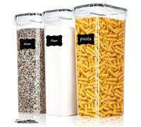 3/6 Pièces Grands Conteneurs De Stockage D'aliments Avec Couvercle, Capacité Hermétique De 2,4 L/81 Oz Pour La Farine, Le Sucre, Les Fournitures De Pâtisserie Et Le Stockage D'aliments Secs. Boîtes En