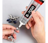 3.7 Fl Oz B-7000 Adhésif pour strass 110ml/50ml/25ml/15ml pour tissu, réparation de téléphone, fabrication de bijoux, pierres précieuses, bois, verre & sertissage de pierres, colle artisanale ABS