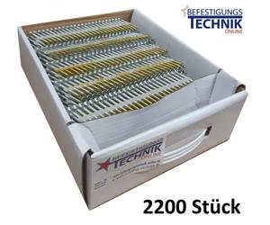 3,8/4,0x50mm Clous d'ancrage anneau 20° pour cloueur Prebena ST2-ANK60 Bostitch F21PL-E 2,2M