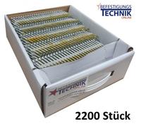 3,8/4,0x60mm Clous d'ancrage anneau 20° pour cloueur Prebena ST2-ANK60 Bostitch F21PL-E 2,2M
