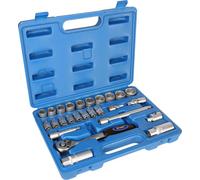 3/8" Jeu de clés à douilles Garniture de clés à douilles 6 pans CV acier 26 pces