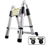 3.8M échelle télescopique en aluminium échelle pliante échelle double échelle coulissante échelle multi-usage échelle échelle d'appui en aluminium (3.8M, échelle pliante)