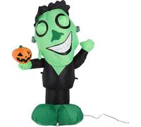 3.9ft Gonflable Green Monster with Pumpkin Big Eyes LED Lights Outdoor Yard Garden Lawn Holiday Party Decor IP44 Water Resistant EU Plug 220?240V