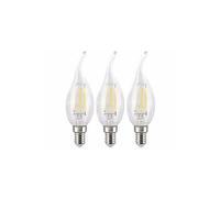 : 3 ampoules LED à filament bougie E14 - 4 W - 470 lm - Blanc chaud