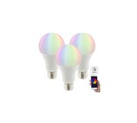3 ampoules LED connectées E27 / 10 W / A+ - RVB