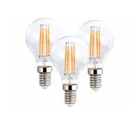 : 3 ampoules LED filament E14 à intensité variable - 4 W - 470 lm - Blanc chaud