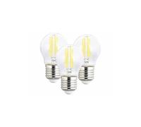 : 3 ampoules LED filament E27 à intensité variable - 4 W - 470 lm - Blanc chaud