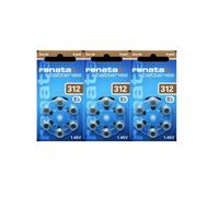 3 Blister de 6 piles auditives RENATA ZA312 ZINC AIR MARRON