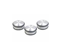 : 3 bloque-portes en acier inoxydable avec anneaux en caoutchouc - 46 mm