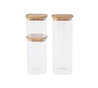 3 boîtes alimentaire carrées en verre PKV-035